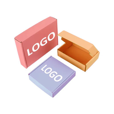 Stampa di logo a misura personalizzata Piccola casella postale ondulata Cosmetica confezionamento carta scatola auto sigilante scatola di spedizione