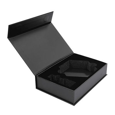 Fabbrica all'ingrosso Logo personalizzato Magnete nero Magnetico di lusso Imballaggio carta pieghevole Business Gift Box