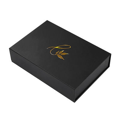 Fabbrica all'ingrosso Logo personalizzato Magnete nero Magnetico di lusso Imballaggio carta pieghevole Business Gift Box