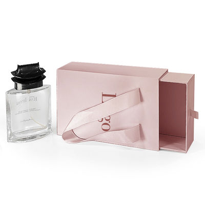 Logo personalizzato Cassetto cartone scorrevole Casella di carta regalo di lusso di alta gamma Colletto Braccialetto Gioielli Perfume Confezionamento con manico