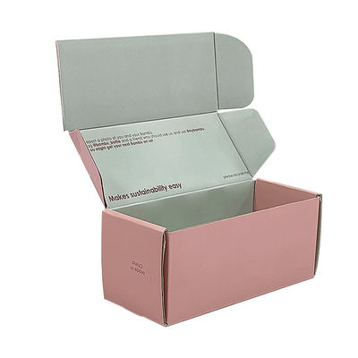 Scatole di posta stampate su misura Cosmetici personalizzati rosa Scatole di imballaggio per la posta Grazie Cartone regalo