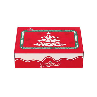 Logo personalizzato Cartone pieghevole Cartone corrugato Cassa postale regalo natalizio imballaggio cosmetico scatola di spedizione Decorazione colorata in intaglio