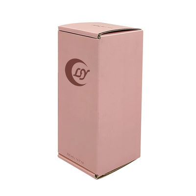 Logo personalizzato Scatola gioielleria rosa Scatola di imballaggio carta cosmetica regalo cartone ondulato