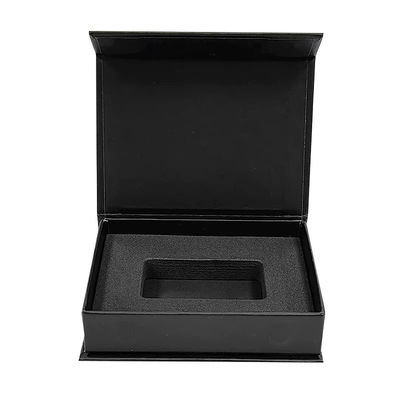 Logo personalizzato Orologio intelligente di lusso in cartone nero Magnetico confezionamento regalo scatola orologio singolo con rivestimento di schiuma