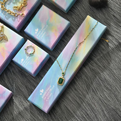 Scatole per gioielli con logo personalizzato, orecchini per collare femminile, anello, bellissimo imballaggio, scatole regalo in carta.