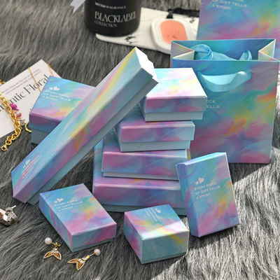 Scatole per gioielli con logo personalizzato, orecchini per collare femminile, anello, bellissimo imballaggio, scatole regalo in carta.