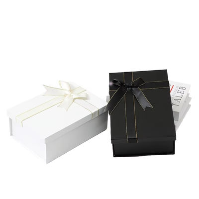 High End Gift Box Packaging Dimensioni personalizzabili Per San Valentino Giornata della mamma Arco nero bianco Decorazione Gift Box