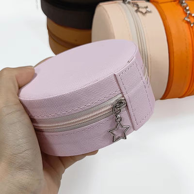 High End Portable Pink Jewelry Set Box Orecchini Anelli Colletti Braccialetti Braccialetti Gioielli Scatola di deposito