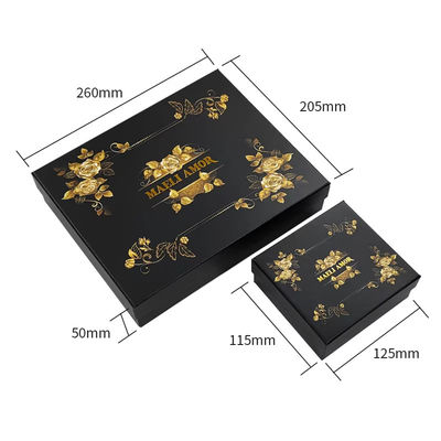 Fabbrica stampa su misura High End gioielli di lusso Set scatole Golden Rose capelli corda copricapo scatola di imballaggio