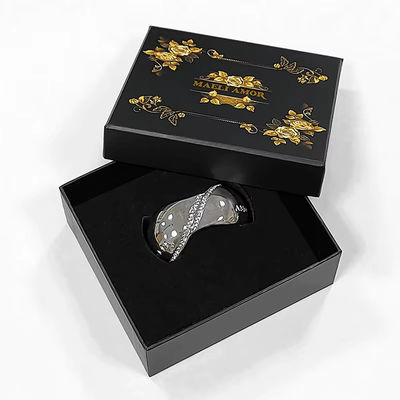 Fabbrica stampa su misura High End gioielli di lusso Set scatole Golden Rose capelli corda copricapo scatola di imballaggio