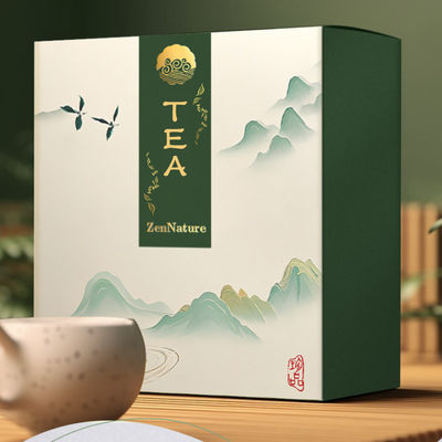 Logo personalizzato Carta pieghevole Borsa da tè Scatola regalo per confezionamento di caffè profumato di lusso