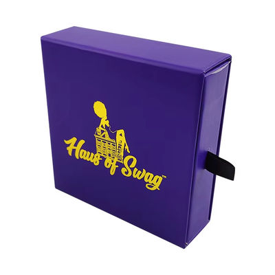 Forma personalizzata 8x8 Piccolo cassetto scorrevole cassetta regalo carta d'arte gioielli scorrevole con manico spessore 2 mm