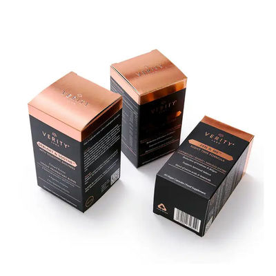 Tubi trasparenti per lucidalabbra con lamina d'oro e logo personalizzato stampato Scatole di carta resistenti per CMYK smalto per unghie olio shampoo