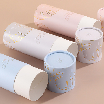 Scatole di tubi personalizzate per profumi e per la cura della pelle in cartone riciclabile con imballaggio di tubi di carta rotonda con stampa del logo