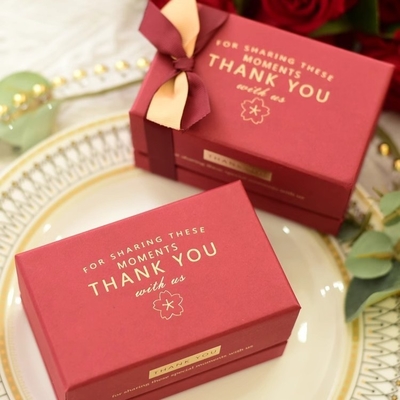 ISO9001 Customize Luxury Perfume Packaging Gift Box Due pezzi Capo e base Bow Tie Cartone per cosmetici