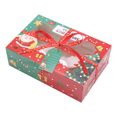 2025 Luxury Christmas Holiday Gift Boxes Kraft Paper Packing Festive Custom Printed Gift Boxes per la stagione natalizia