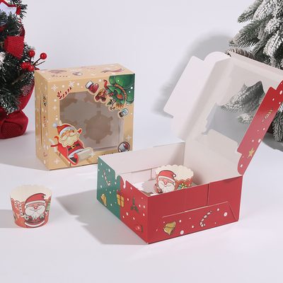 2025 Luxury Christmas Holiday Gift Boxes Kraft Paper Packing Festive Custom Printed Gift Boxes per la stagione natalizia