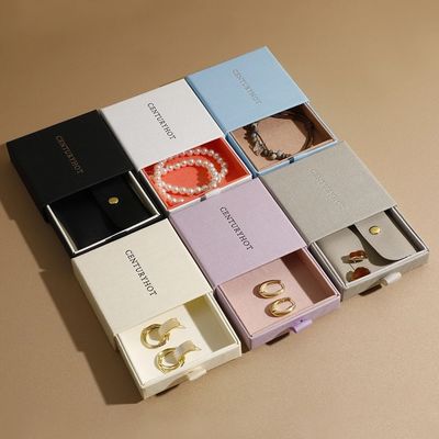 Confezione di lusso per gioielli con logo personalizzato Scatole regalo per gioielli personalizzate Elegante e di alta gamma Scatola per confezioni di gioielli per donne