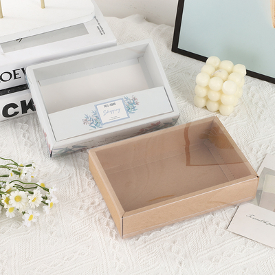 Scatola regalo di abbigliamento personalizzata di alta qualità per calzini, biancheria intima, accessori di abbigliamento, design a manicotto con finestra