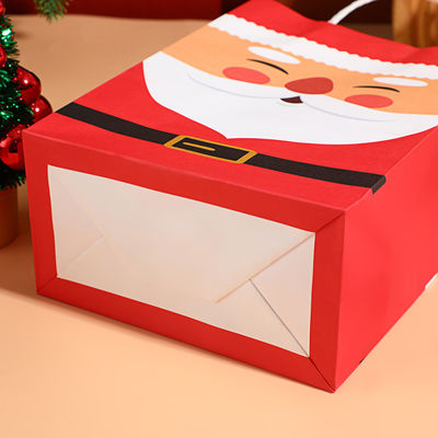 Natale Bambini Borse regalo carta riciclata Babbo Natale uomo di neve Xmas Feste di Natale Favori all'ingrosso vacanza borse per regali