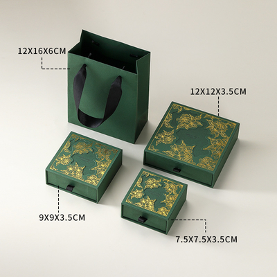 Scatola di imballaggio vuota quadrata personalizzata da fabbrica 9*9 cm per orecchini e collane, per gioielli con chiusura magnetica