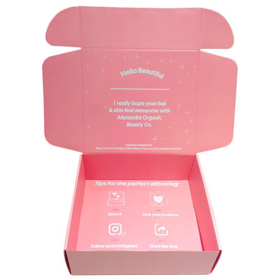 Al dettaglio carta ondulata riciclabile Cosmetic Mailer Box Folding Ecommerce Casse di spedizione per profumo Ciglia Matt Laminazione