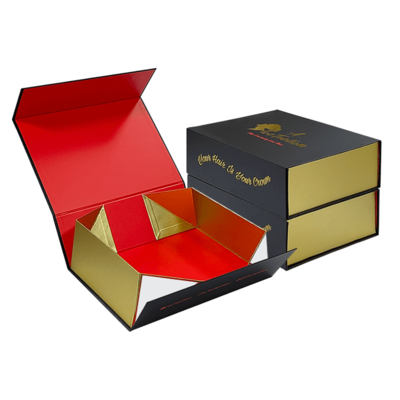 Scatola magnetica pieghevole vuota nera in cartone rigido opaco di lusso con logo personalizzato premium ISO9001