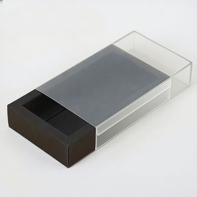 Scatole di imballaggio personalizzate di fascia alta Scatole di cassetti di carta kraft con finestra PET trasparente