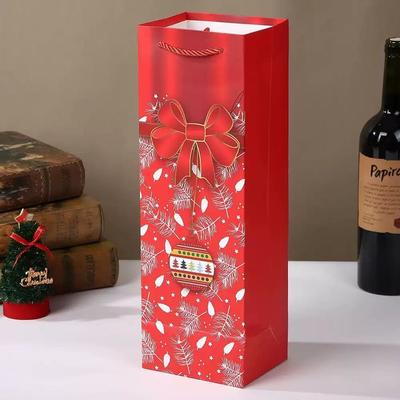 Sacchetti di carta personalizzati stampati con il tuo logo Sacchetti regalo di Natale in carta per confezioni di vino