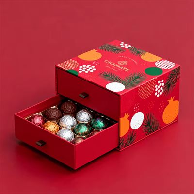 Carta di lusso su misura Piccole barrette di cioccolato di fragole Scatola di imballaggio Scatola regalo di fascia alta