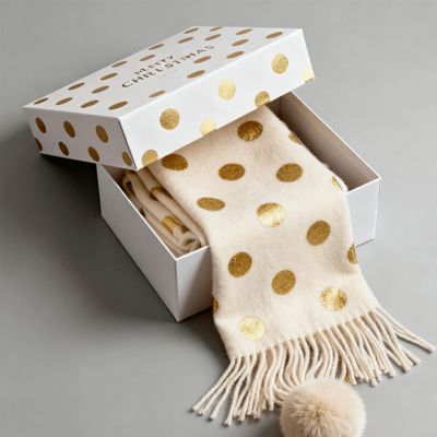 Caselle regalo di Natale di lusso su misura Cartone rigido opaco per imballaggio Sciarpa Abito intima Camicia Materiali asettici riciclati