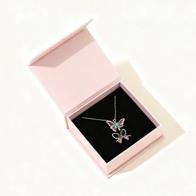 Set di scatole magnetiche in cartoncino nero con logo personalizzato per gioielli, ciglia finte e occhiali