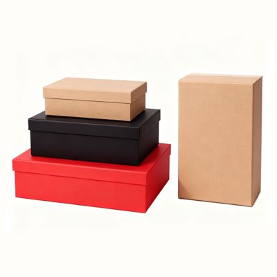 Set di scatole regalo piatte di lusso personalizzate con coperchio arancione e base con sacchetto di carta Caratteristiche: laminazione opaca, goffratura, stampa a lamina d'oro
