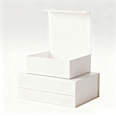 A5 Shallow Empty Black Magnetic Gift Boxes for Retail Packing Paperboard with Stamping and Vanishing Printing