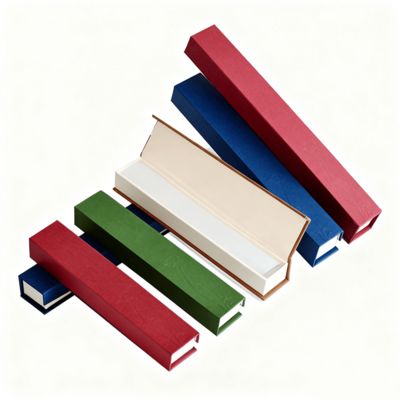 Scatola per incenso a conchiglia rettangolare di lusso a tinta unita Imballaggio in carta kraft personalizzato per regali Scatole rigide Fodera in spugna Stampa a caldo