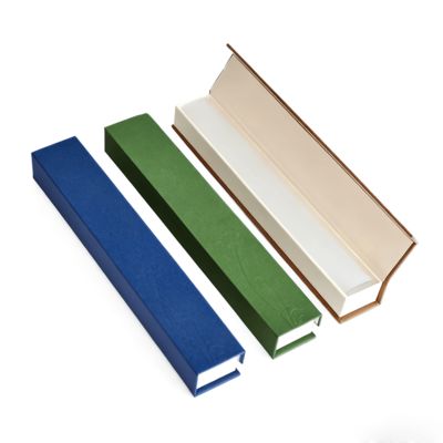 Scatola per incenso a conchiglia rettangolare di lusso a tinta unita Imballaggio in carta kraft personalizzato per regali Scatole rigide Fodera in spugna Stampa a caldo