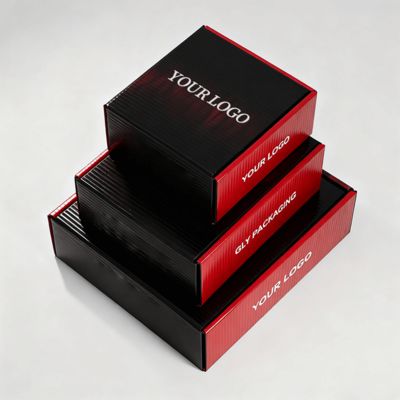 Scatole per scarpe da donna di lusso personalizzate con logo, imballaggio postale ecologico in cartone ondulato per scarpe o vestiti