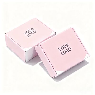 Custom Premium Pink Shipping Box Cardboard Recyclable Cosmetic Paper Boxes For Makeup Packaging