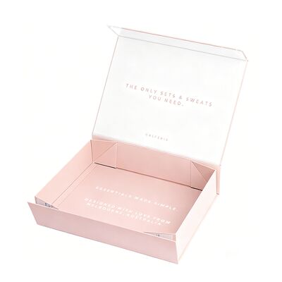 Pacco di abbigliamento di lusso di fascia alta personalizzato Eco-friendly Magnetic Folding Gift Paper Box per biancheria intima