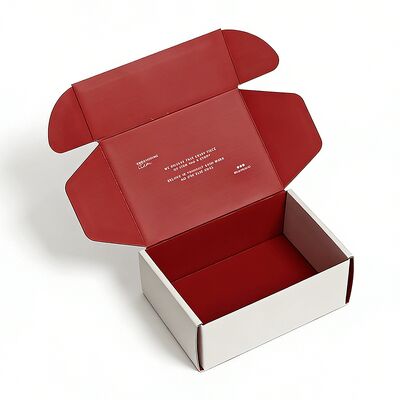 Scatole pieghevoli e riciclate di cartone bianco personalizzate per la spedizione e l'imballaggio di abbigliamento con logo