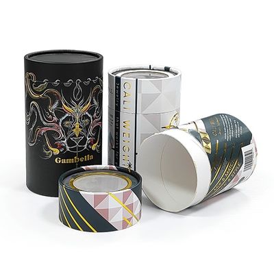Logo personalizzato Canister cilindrico rotondo cartone scatola cilindrico per cosmetici