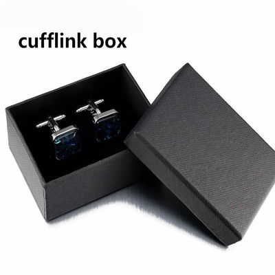 Piccola confezione regalo nera rigida anello tag cufflink confezione regalo