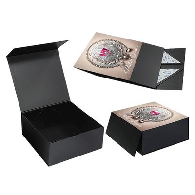 Scatola di imballaggio per banchetti in vetro con logo UV personalizzato e chiusura magnetica pieghevole