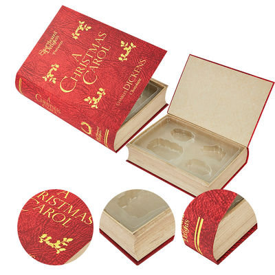 Scatole di cartone a forma di libro decorativo a chiusura magnetica per esigenze specifiche del cliente