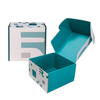 Taglia personalizzata Logo Caselle di spedizione a posta mista blu bianco Kraft Riciclabile Corrugata Casella di spedizione