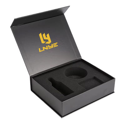Fabbrica all'ingrosso Logo personalizzato Magnete nero Magnetico di lusso Imballaggio carta pieghevole Business Gift Box