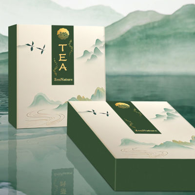 Logo personalizzato Carta pieghevole Borsa da tè Scatola regalo per confezionamento di caffè profumato di lusso