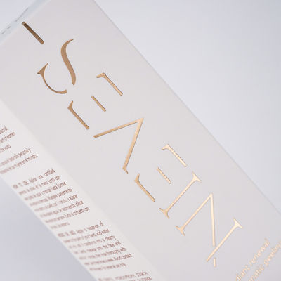 Scatole pieghevoli in carta Kraft PET con design in rilievo cieco per cosmetici, profumi, spedizioni e regali, inclusa lamina