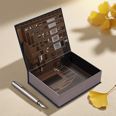Scatola regalo in stile libro di lusso con chiusura magnetica Imballaggio stampato personalizzato per marchi Cosmetici per matrimoni Imballaggio di design alla moda