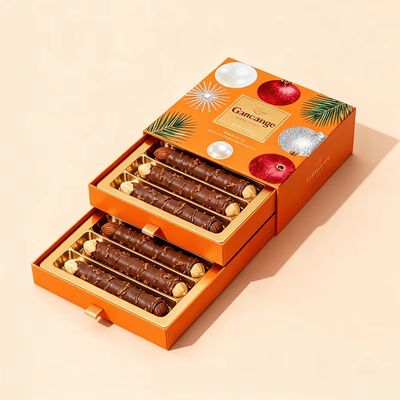 Carta di lusso su misura Piccole barrette di cioccolato di fragole Scatola di imballaggio Scatola regalo di fascia alta